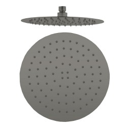 250mm 10 inch Stainless steel Super-slim Round Gunmetal Grey Rainfall Shower Head  250mm 10 inch Stainless steel Super-slim Round Gunmetal Grey Rainfall Shower Head